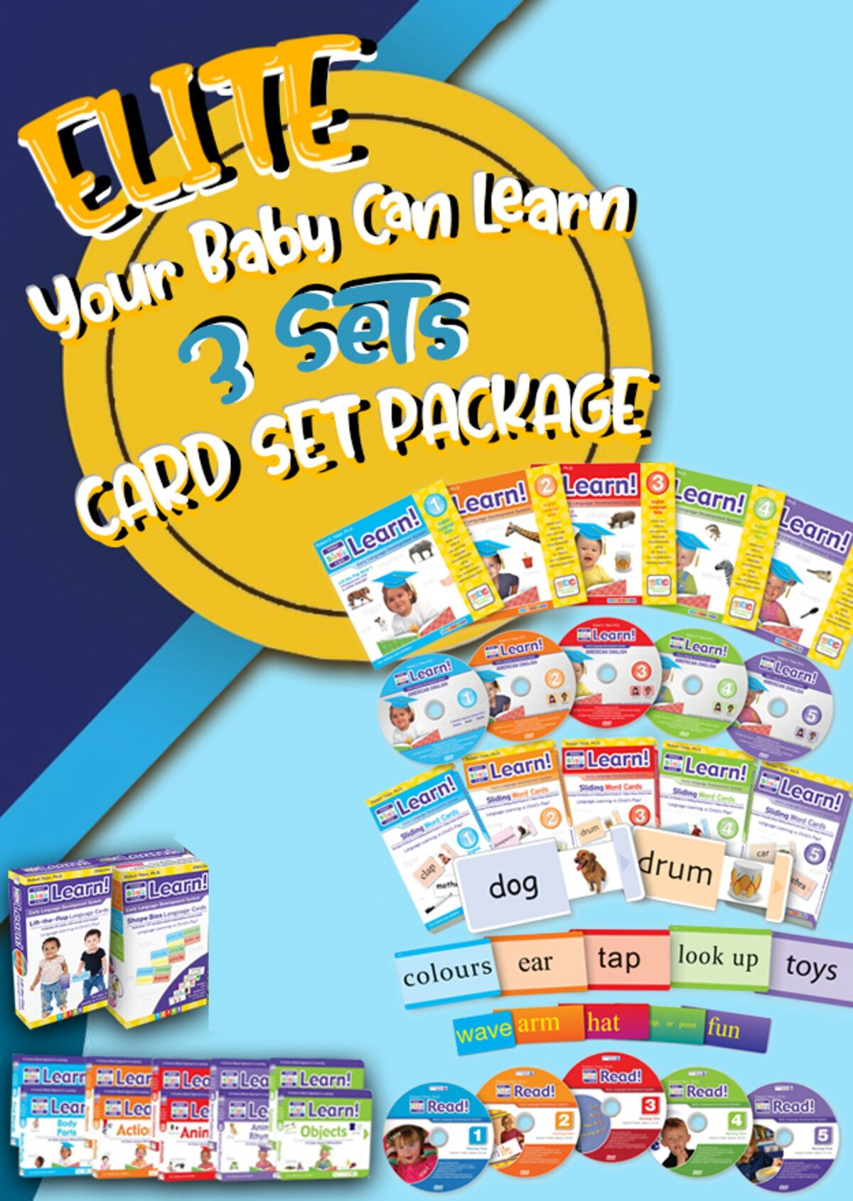 Your Baby Can Learn Elite Card Set Package (3 Sets) Magazines